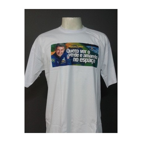 CAMISETA "QUERO VER O VERDE E AMARELO NO ESPAÇO"